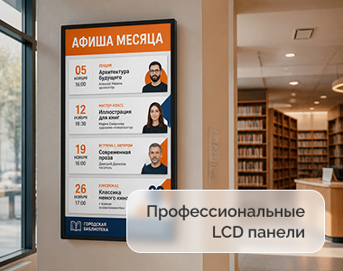 Профессиональные LCD-панели для библиотеки