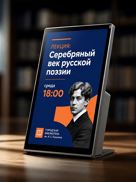 цифровой Тейбл Тент для библиотеки крупным планом